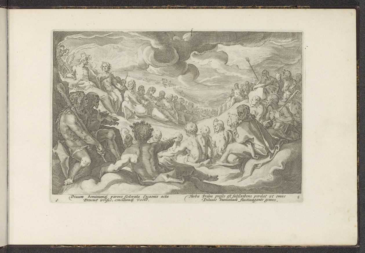 Jupiter convoque les dieux olympiens - Hendrick Goltzius (workshop of)
