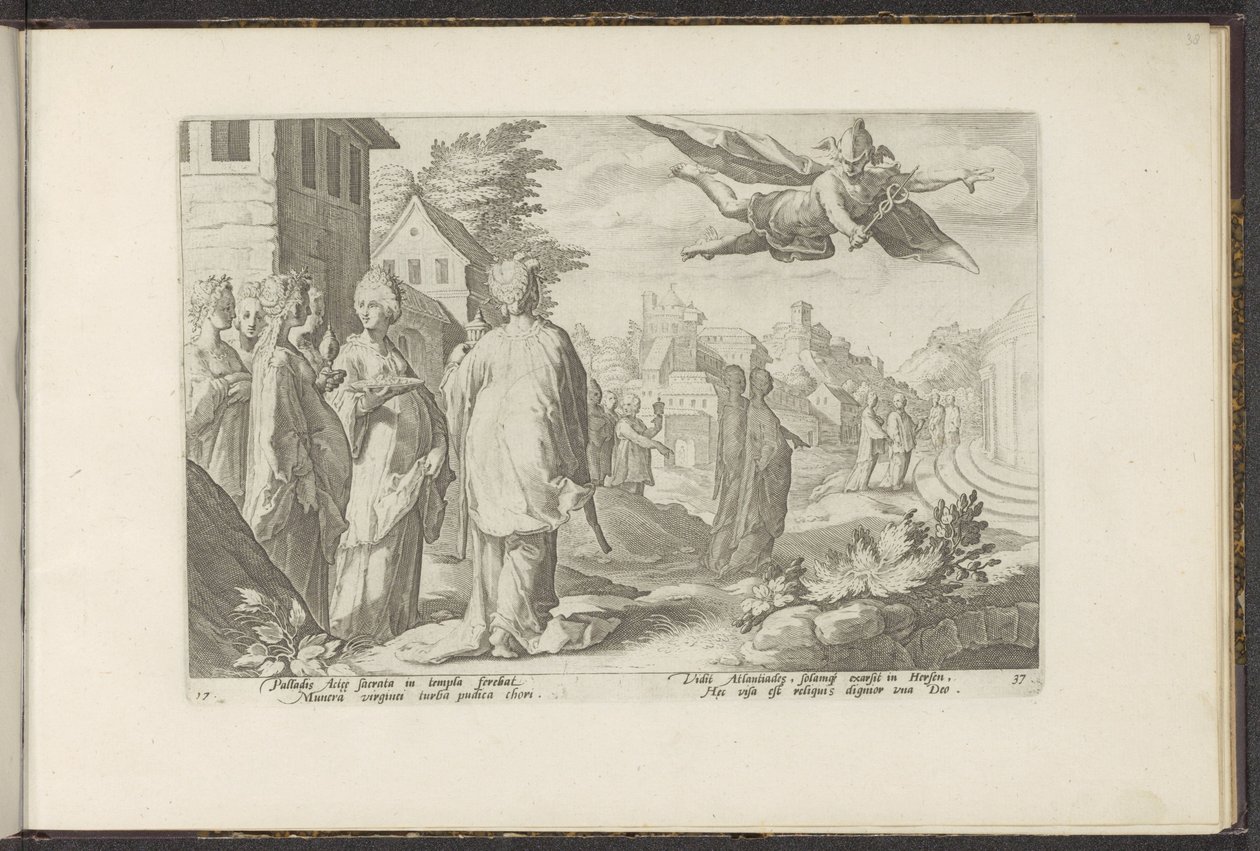Mercure tombe amoureux de Hersé - Hendrick Goltzius (workshop of)