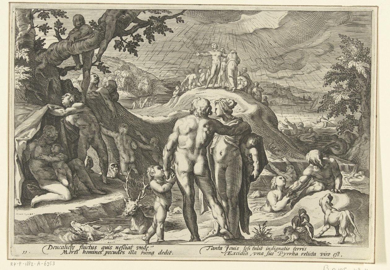 Le Déluge de Deucalion - Hendrick Goltzius (workshop of)