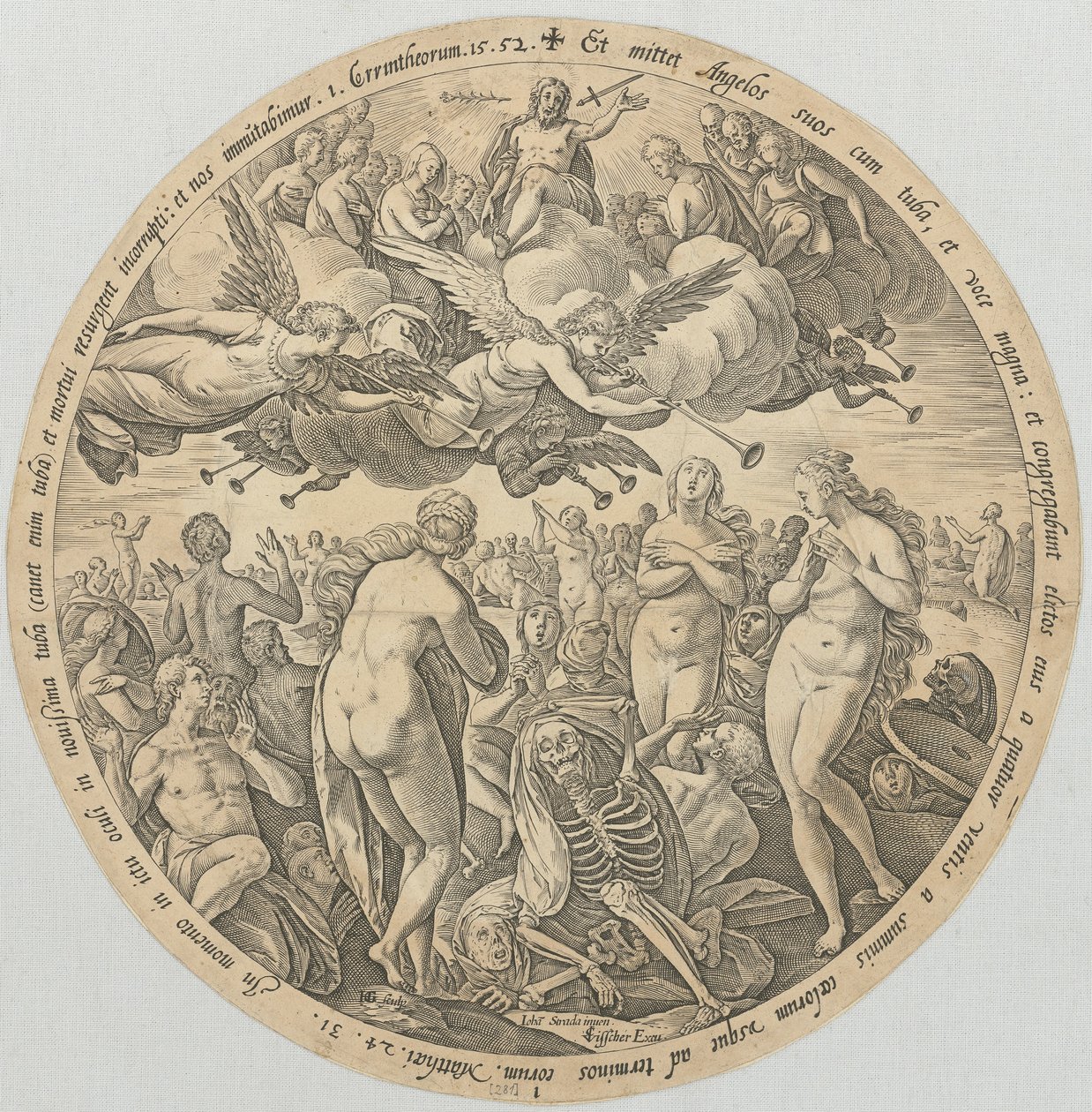 La résurrection des morts, feuille n° 1 de la série « Les quatre derniers jugements » - Hendrick Goltzius