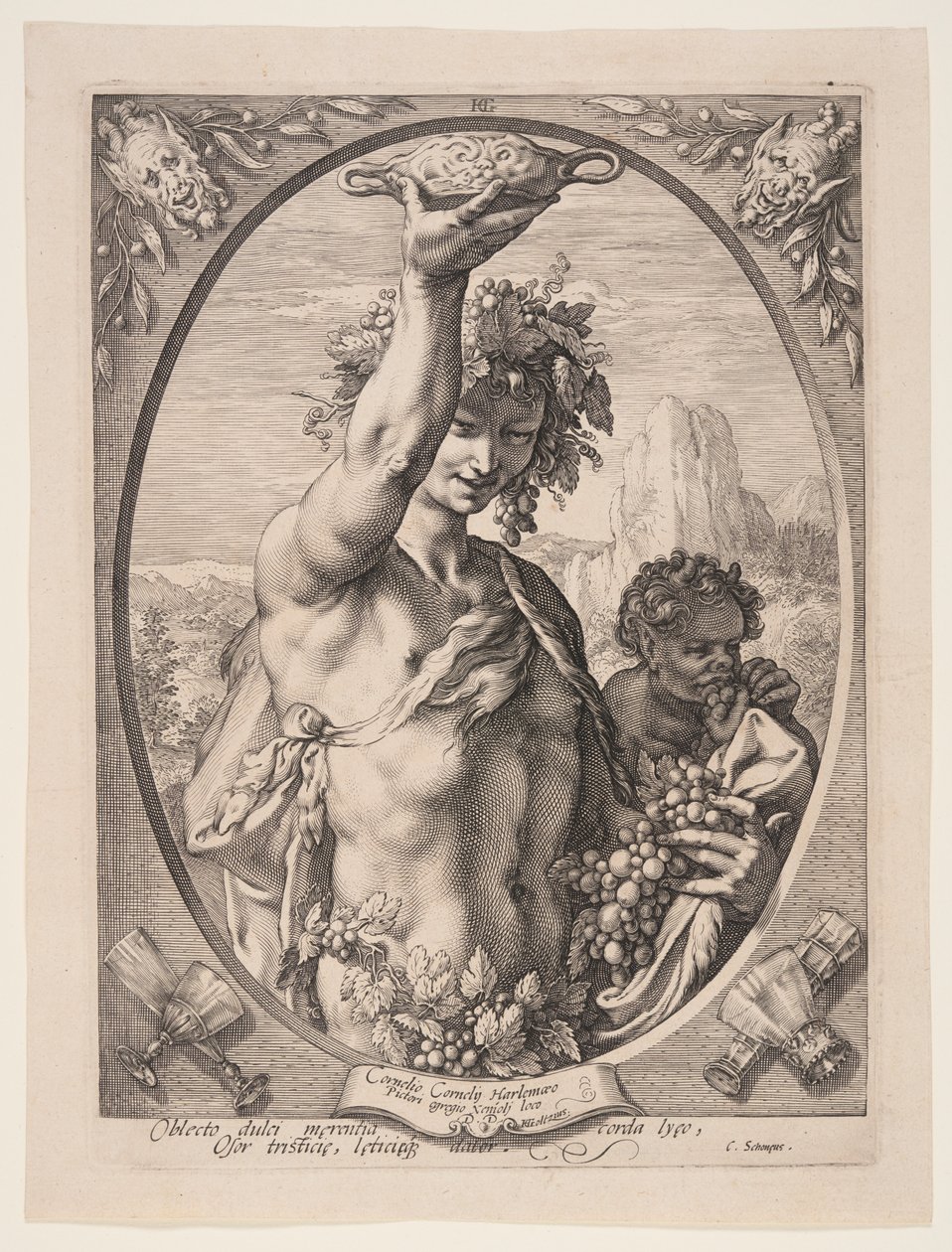 Bacchus, tiré de Trois dieux et déesses païens - Hendrick Goltzius