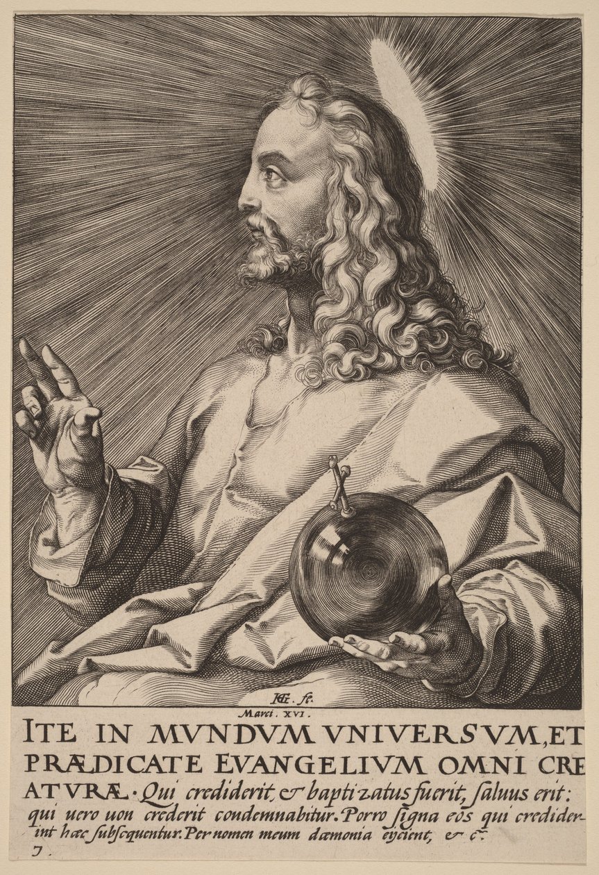 Le Christ en Salvator Mundi - Hendrick Goltzius