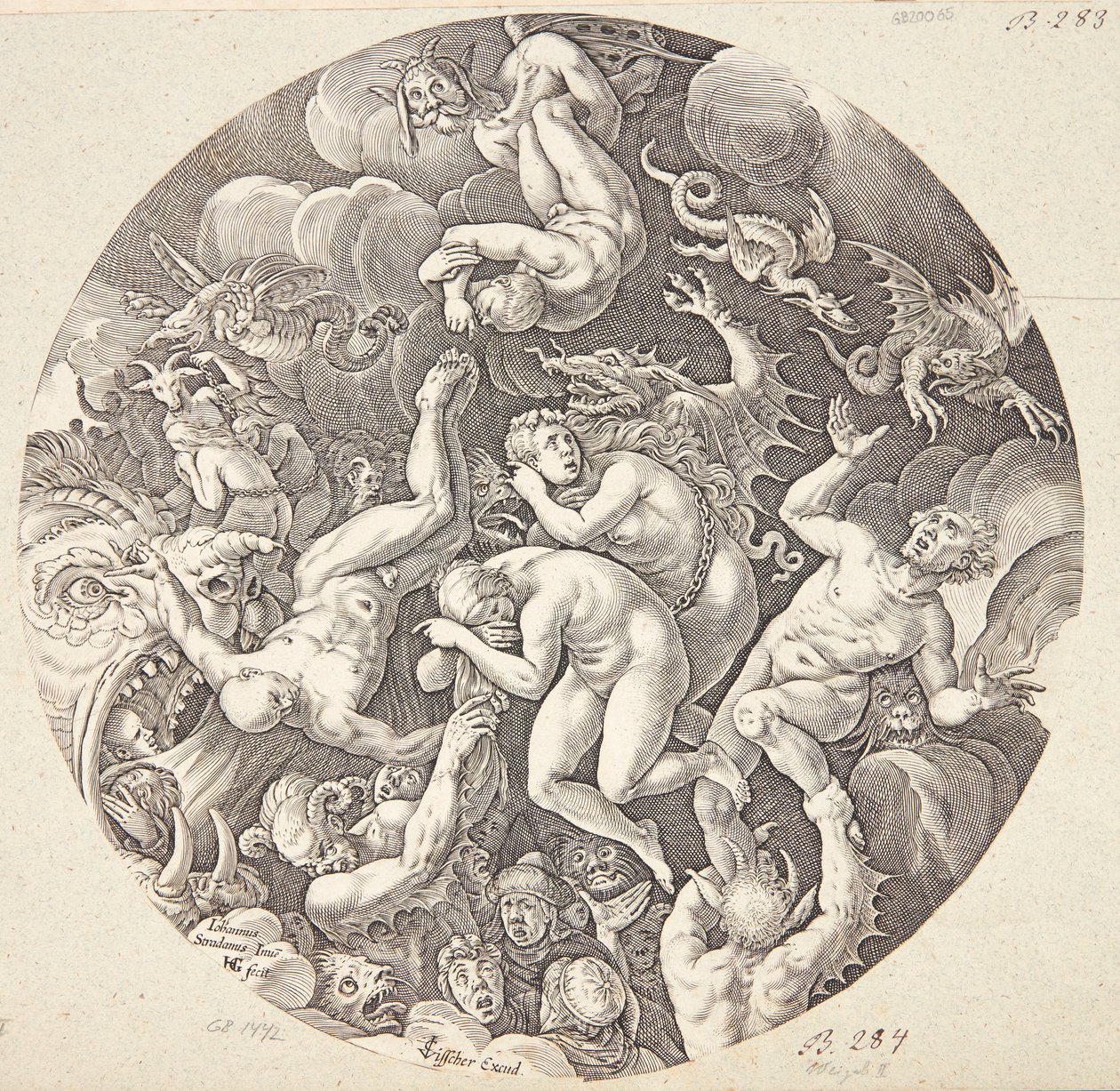 La chute des damnés - Hendrick Goltzius