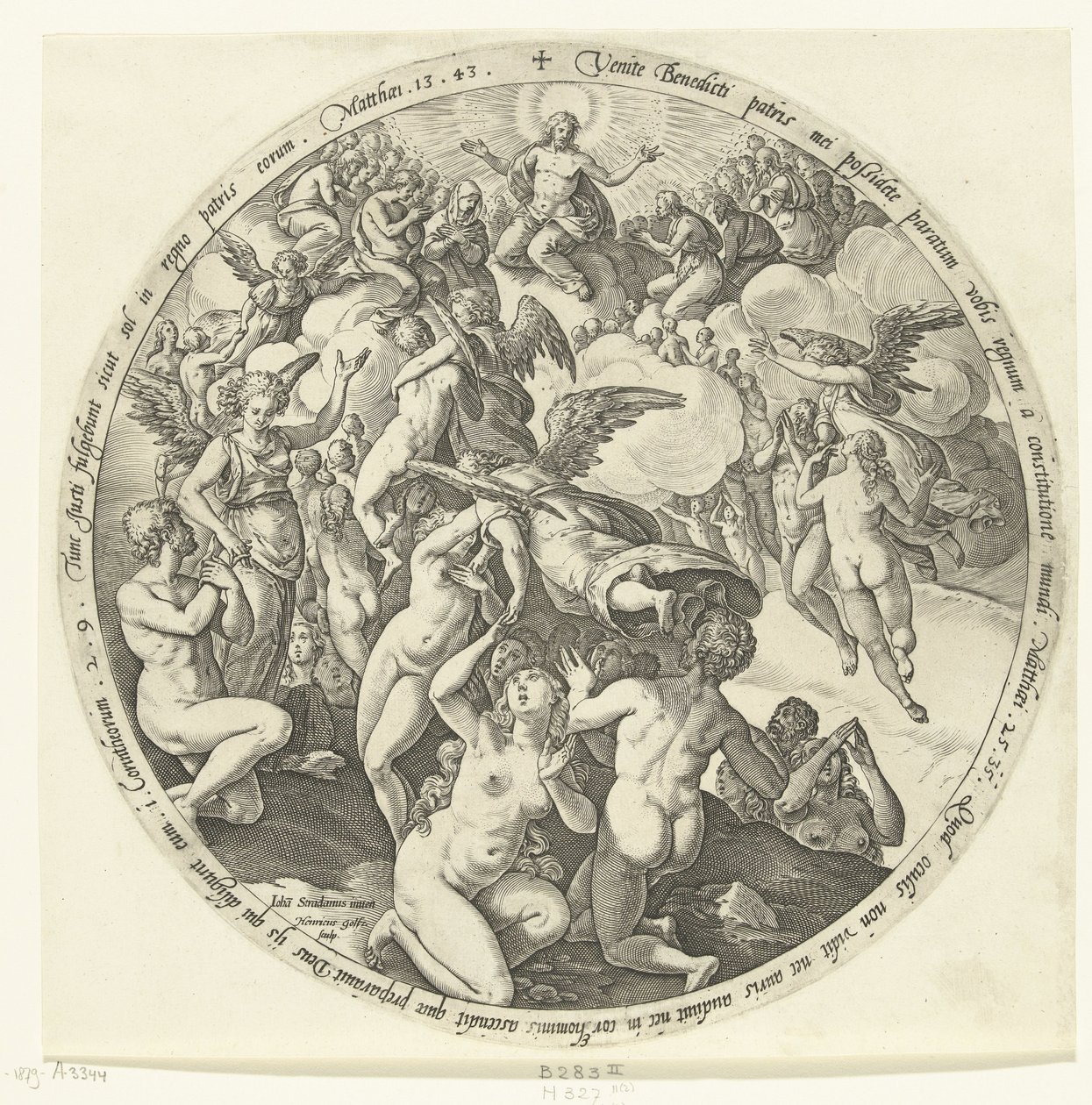 Les bénis sont reçus au ciel (Le Jugement dernier) - Hendrick Goltzius