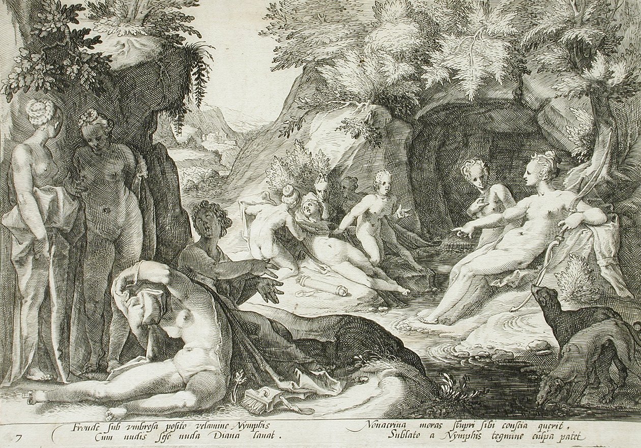 Diane et ses nymphes découvrent la grossesse de Callisto - Hendrick Goltzius