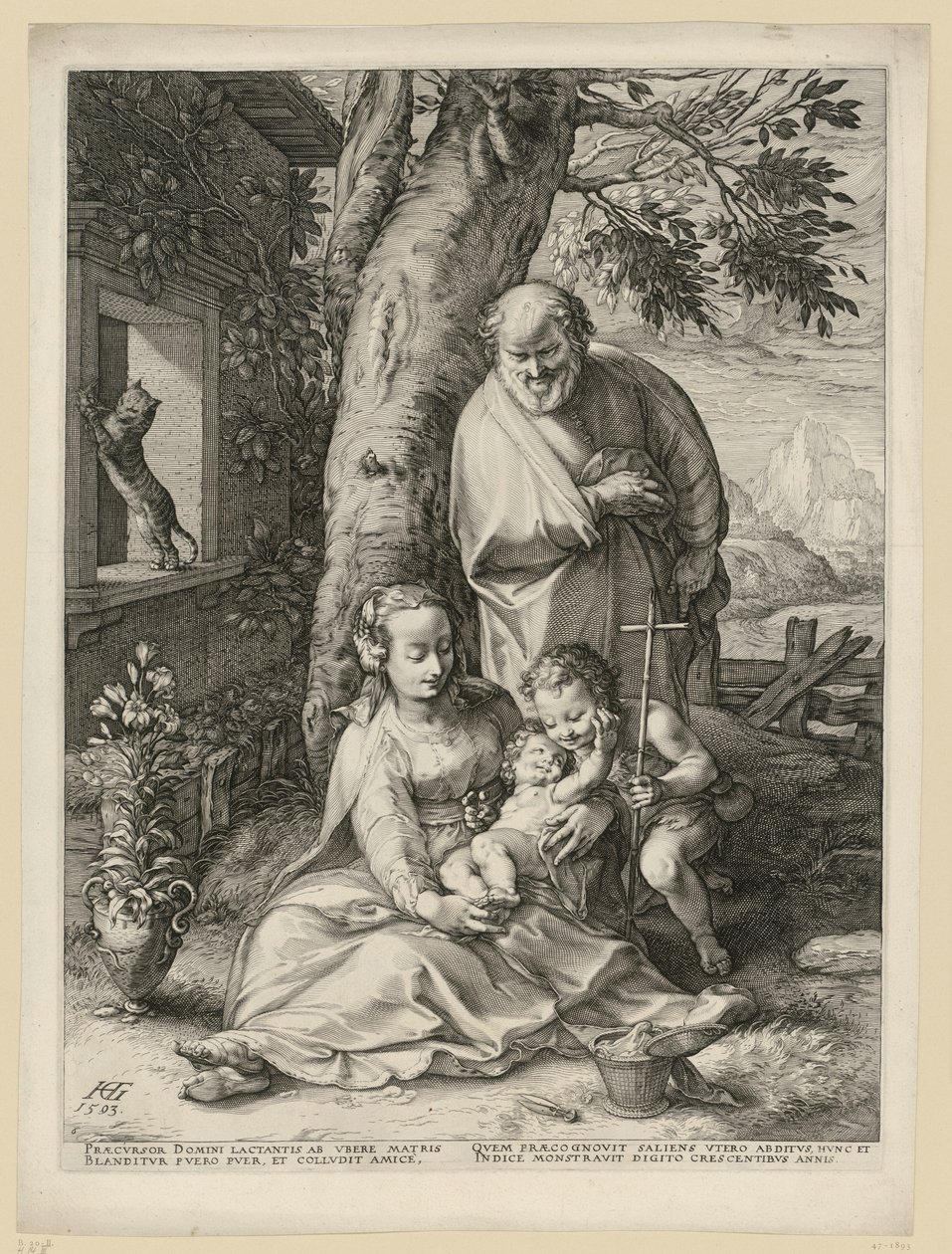 La Sainte Famille avec le jeune saint Jean - Hendrick Goltzius