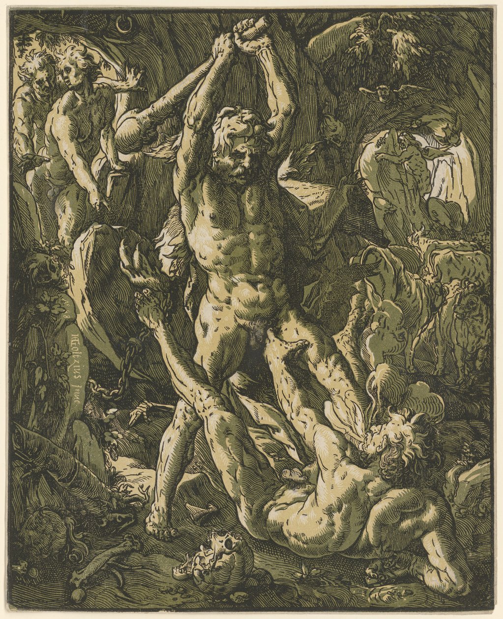Hercule et Cacus - Hendrick Goltzius