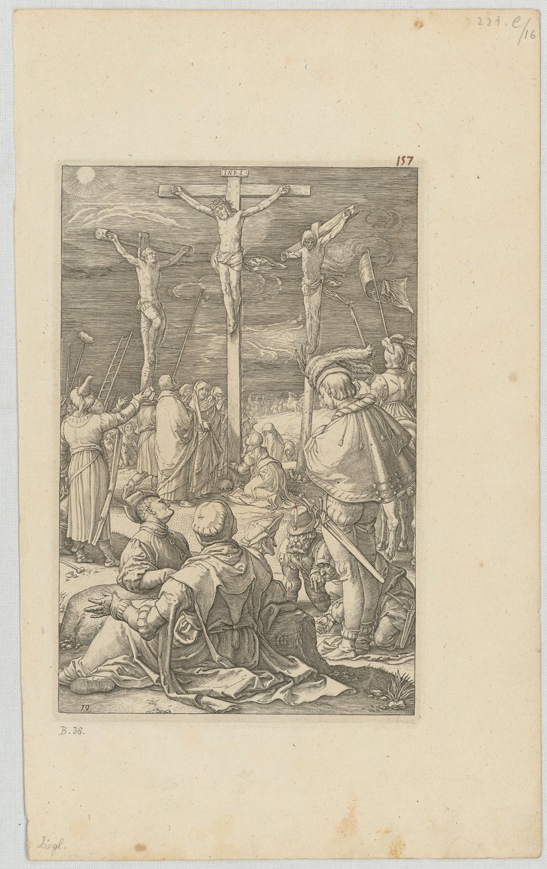 La Crucifixion, feuille n° 10 de la série « La Passion » - Hendrick Goltzius