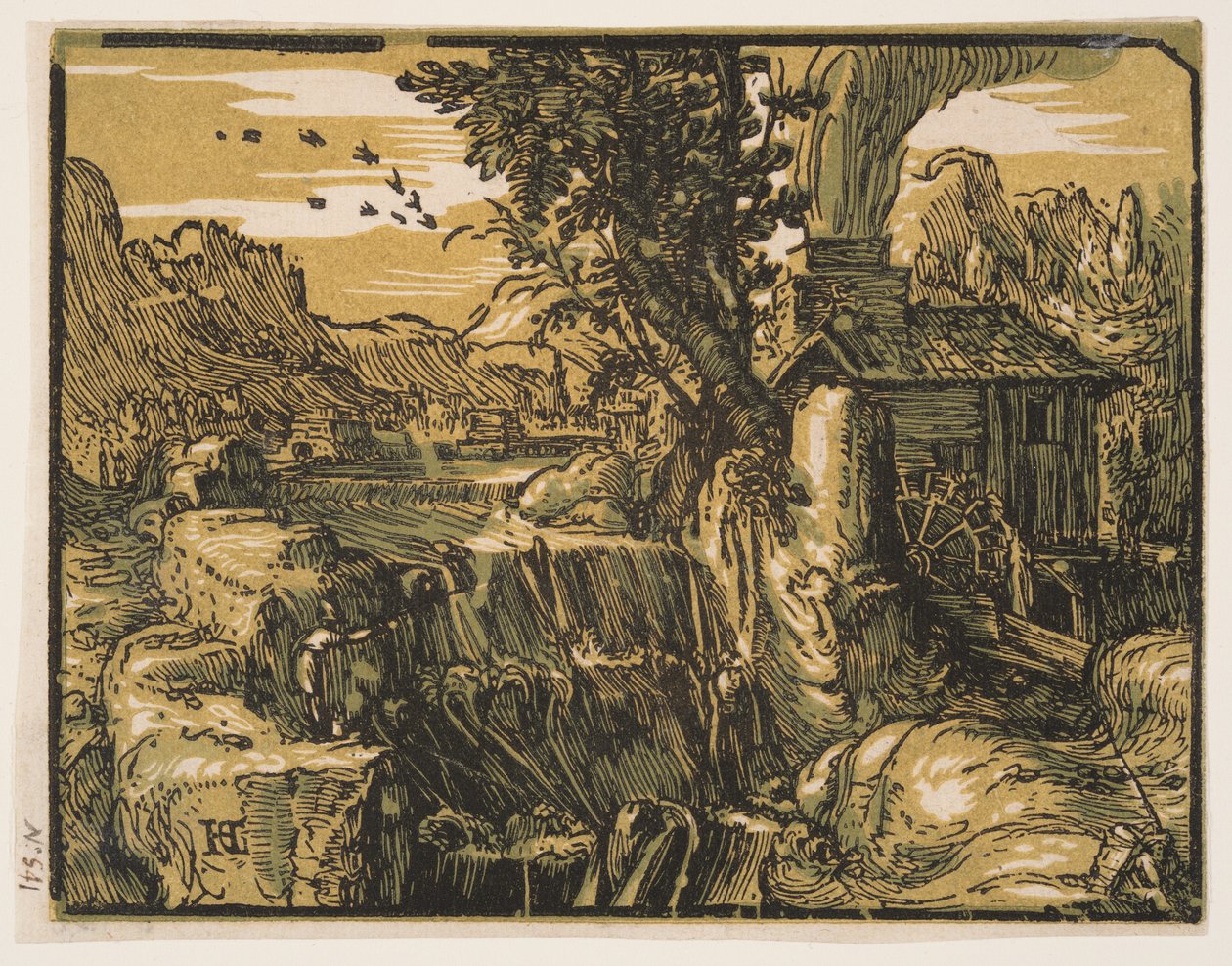 Paysage avec cascade - Hendrick Goltzius