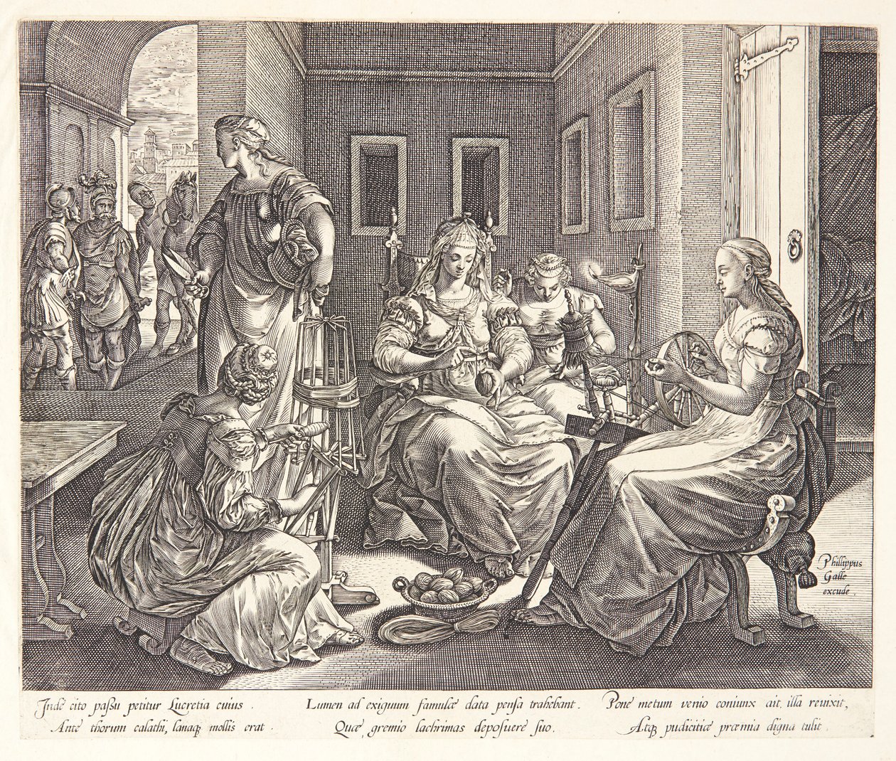 Lucrèce file avec ses dames d