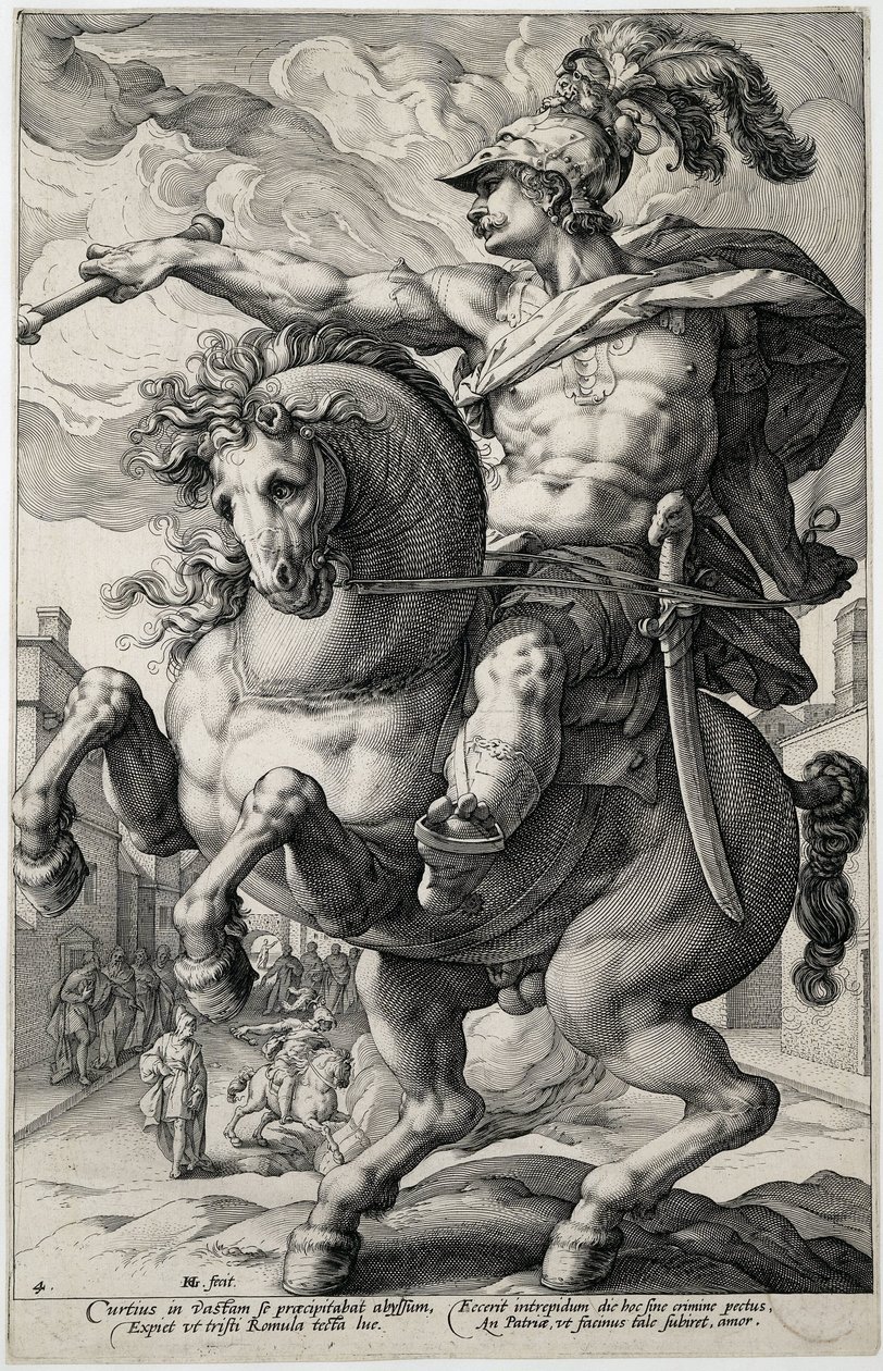 Marcus Curtius (série Les héros romains) - Hendrick Goltzius