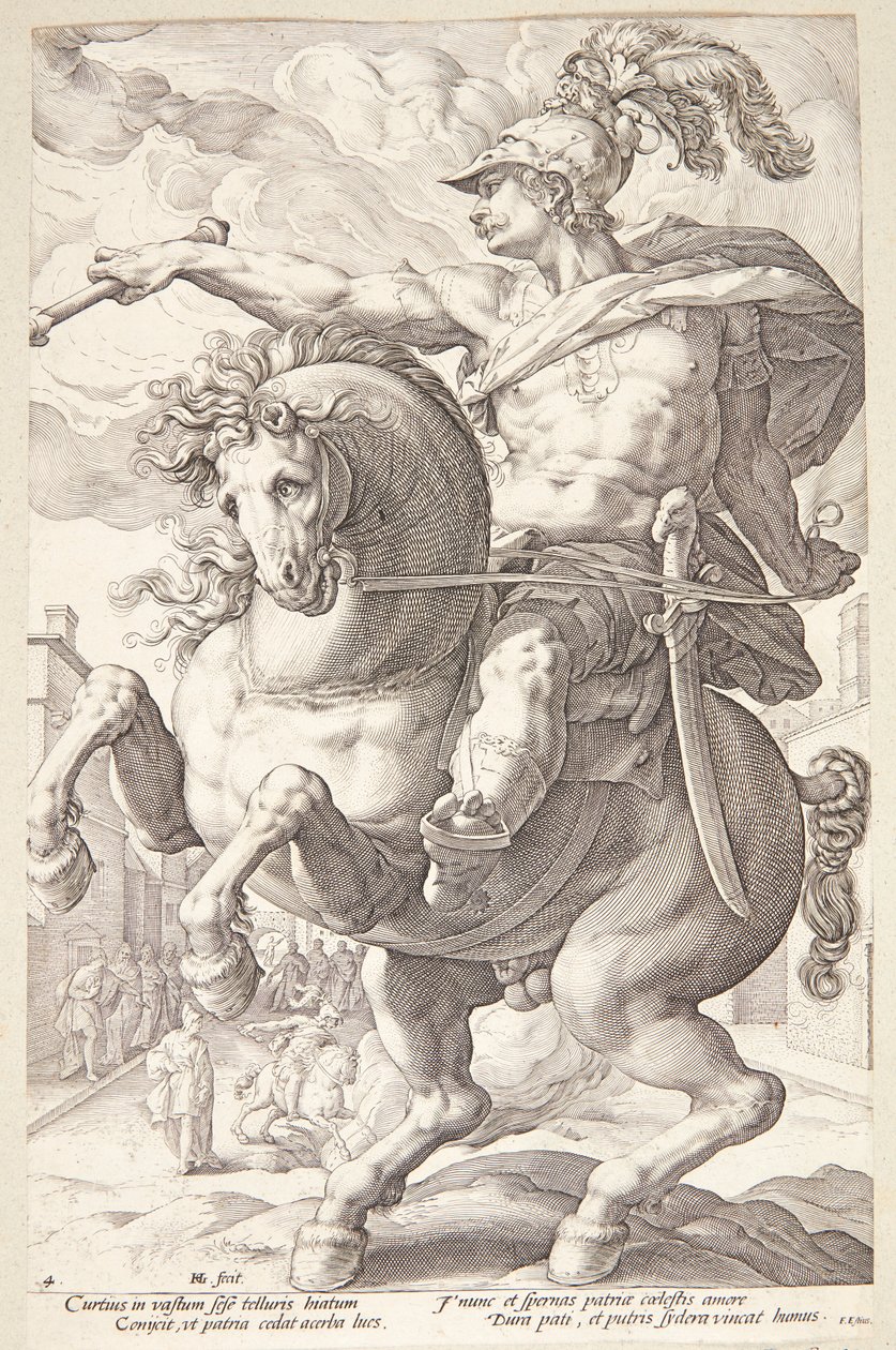 Marcus Curtius - Hendrick Goltzius