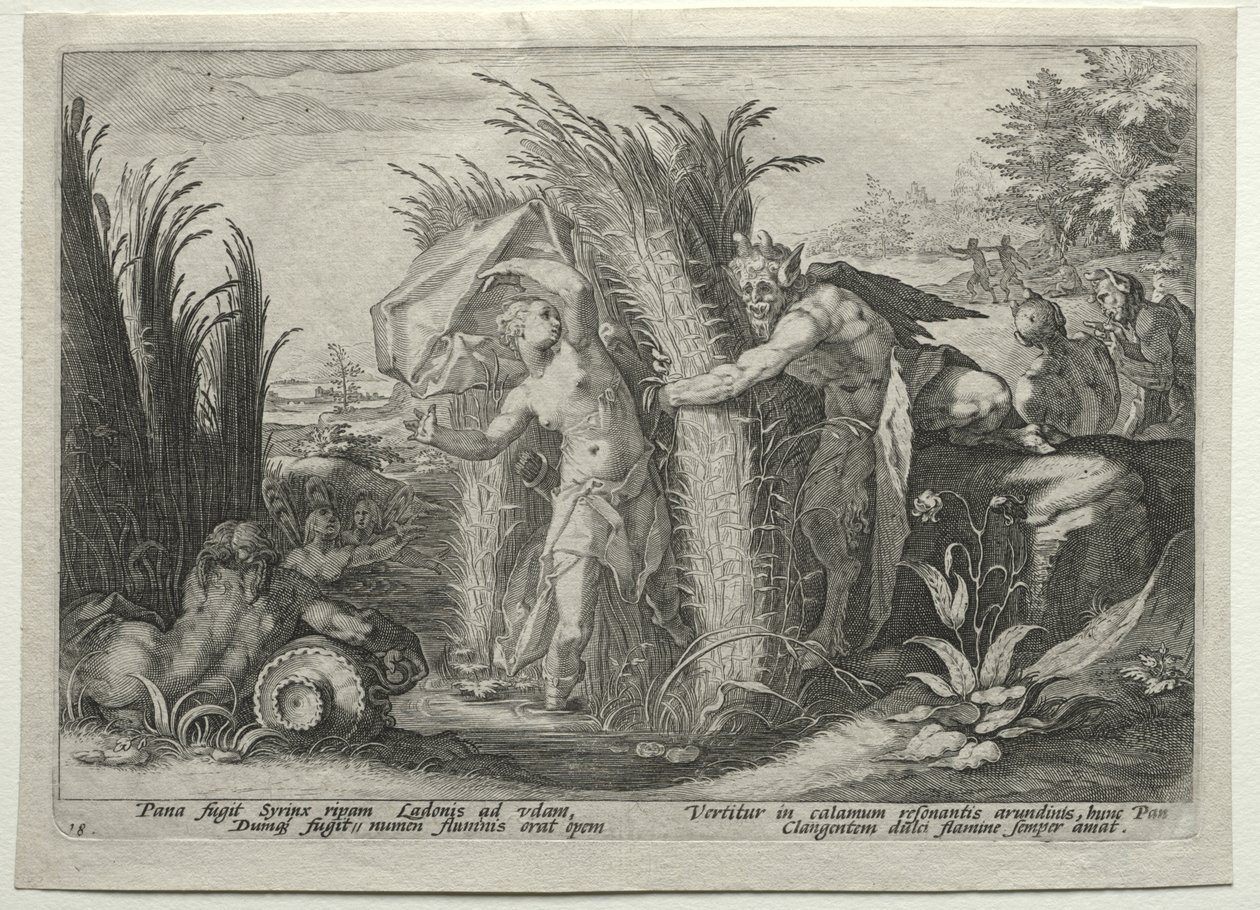 Pan poursuivant Syrinx - Hendrick Goltzius