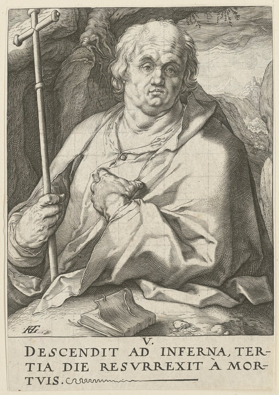 Philippe, feuille n° 5 de la série « Le Christ, les douze apôtres et Paul » - Hendrick Goltzius