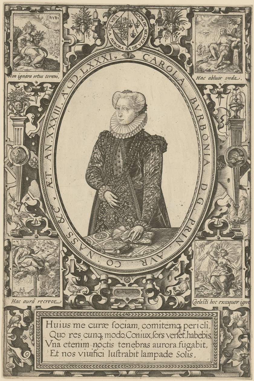 Portrait de Charlotte de Bourbon - Hendrick Goltzius