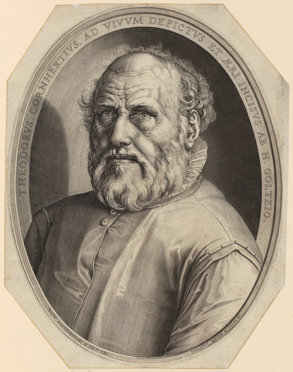 Portrait de Dirck Volckertsz. Coornhert - Hendrick Goltzius