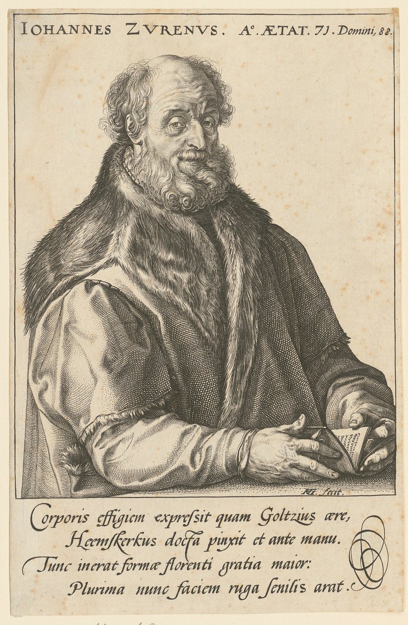 Portrait de Jan van Zuren [Suren ; Surenus] - Hendrick Goltzius