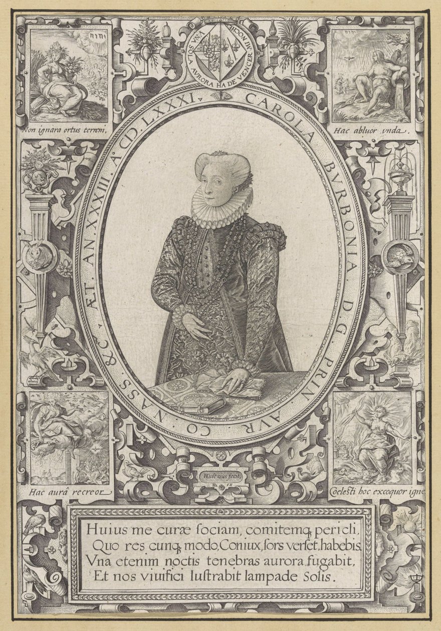 Portrait de Charlotte de Bourbon - Hendrick Goltzius
