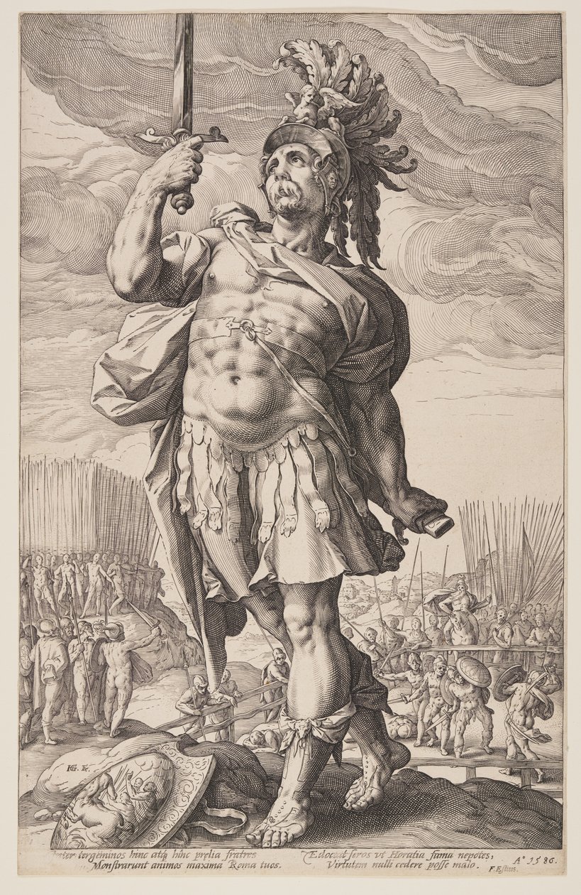Publius Horatius, extrait des Héros romains - Hendrick Goltzius