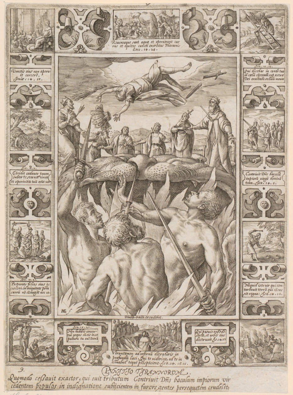 Punitio tirannorum, feuille 9 de la série « Allégories de la foi chrétienne » - Hendrick Goltzius
