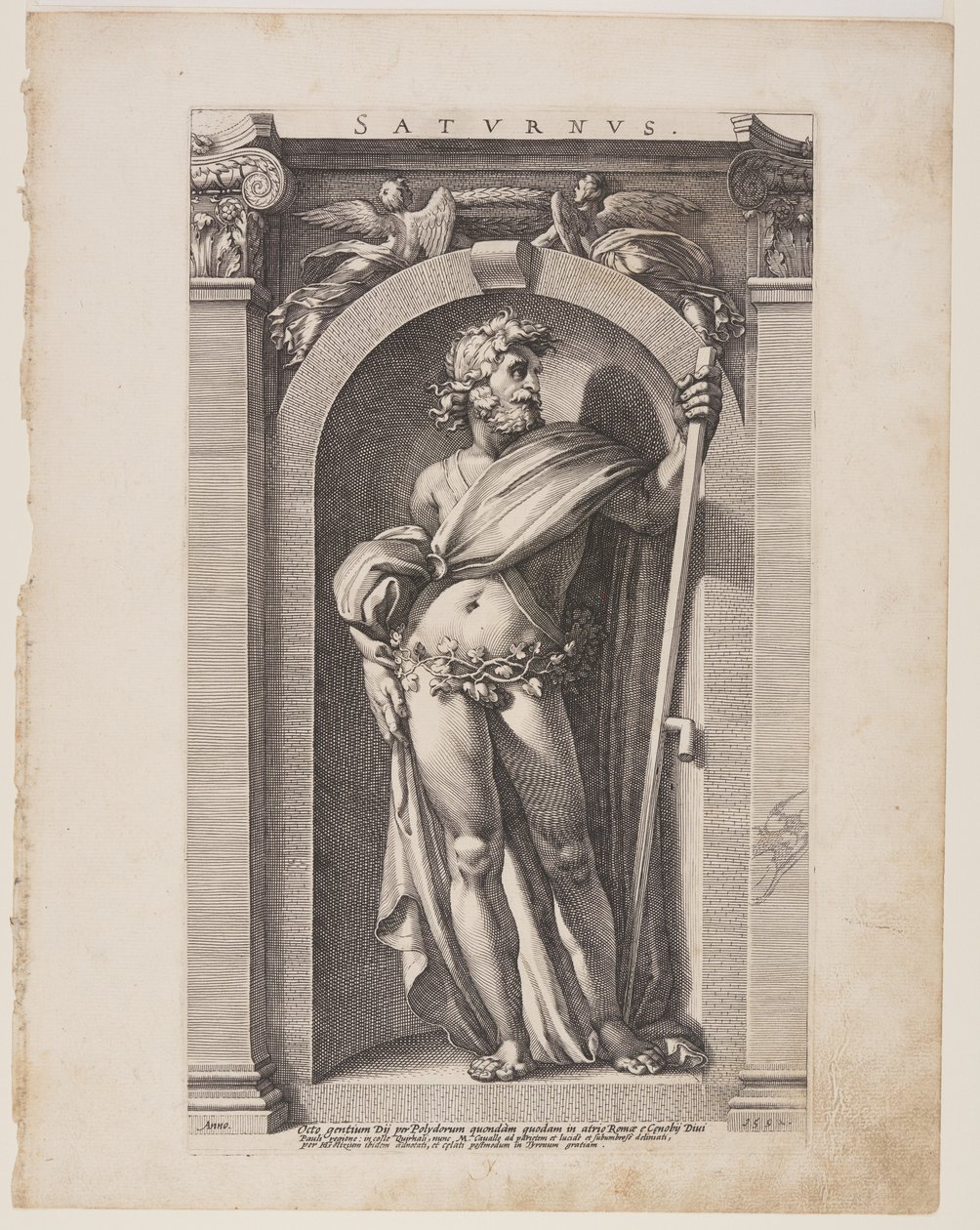 Saturnus (Saturne), tiré de Huit dieux païens - Hendrick Goltzius