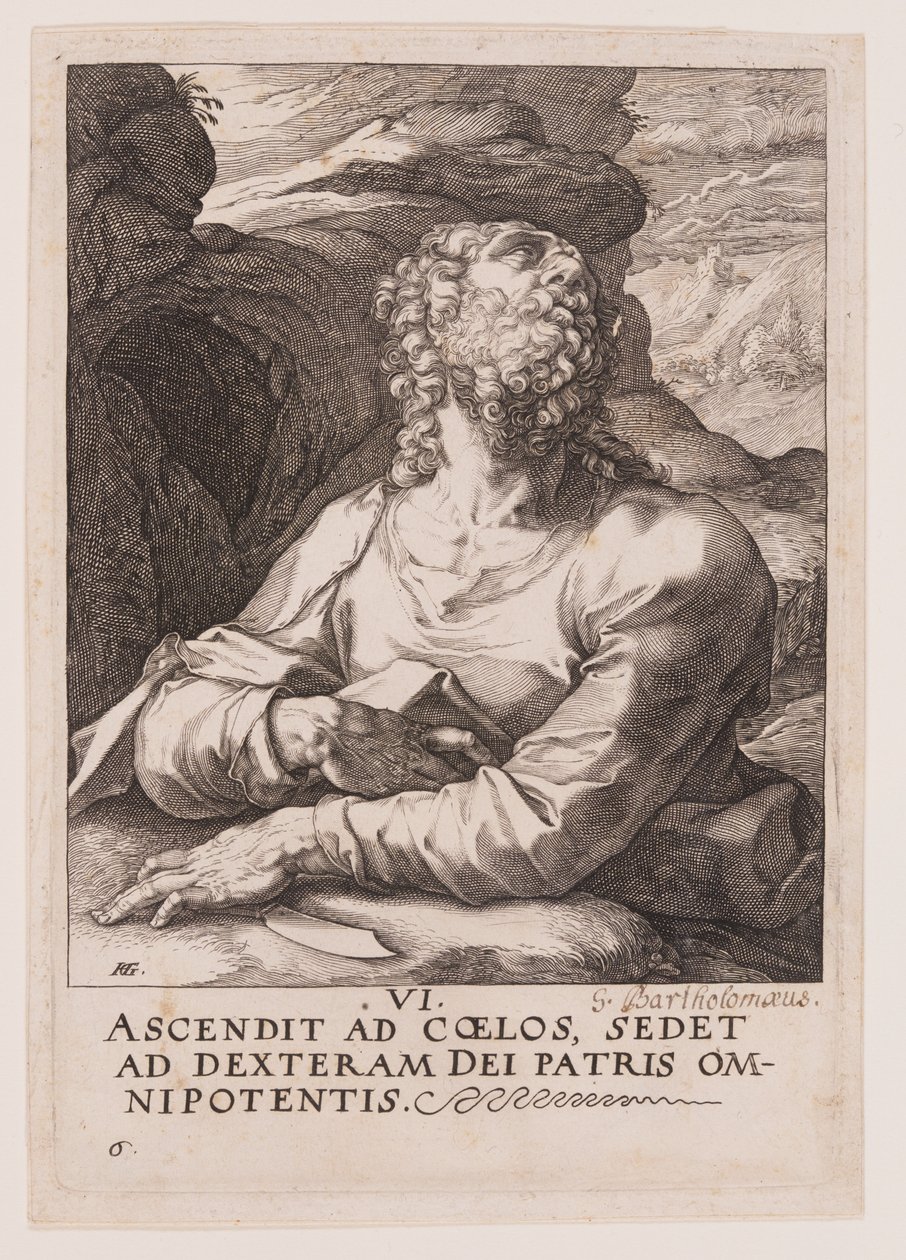 Saint Barthélemy, du Christ, des Apôtres et de saint Paul avec le Credo - Hendrick Goltzius