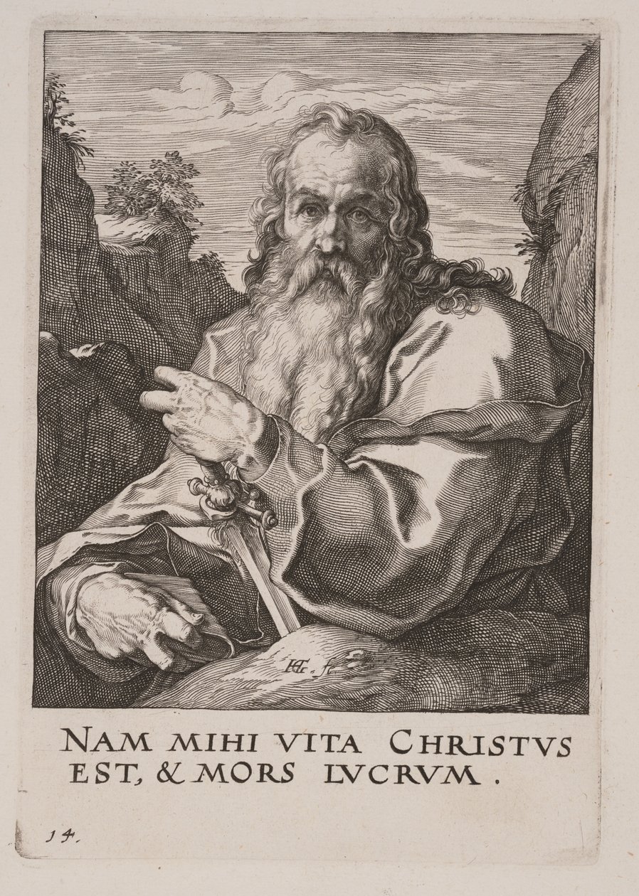 St Paul, du Christ, des Apôtres et de St Paul avec le Credo - Hendrick Goltzius