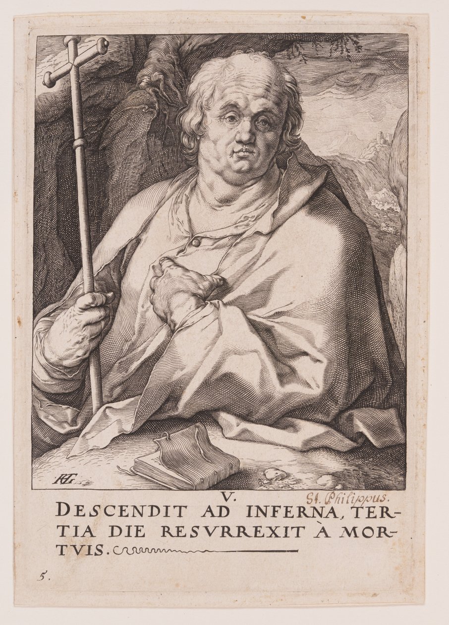 Saint Philippe, du Christ, des Apôtres et de Saint Paul avec le Credo - Hendrick Goltzius