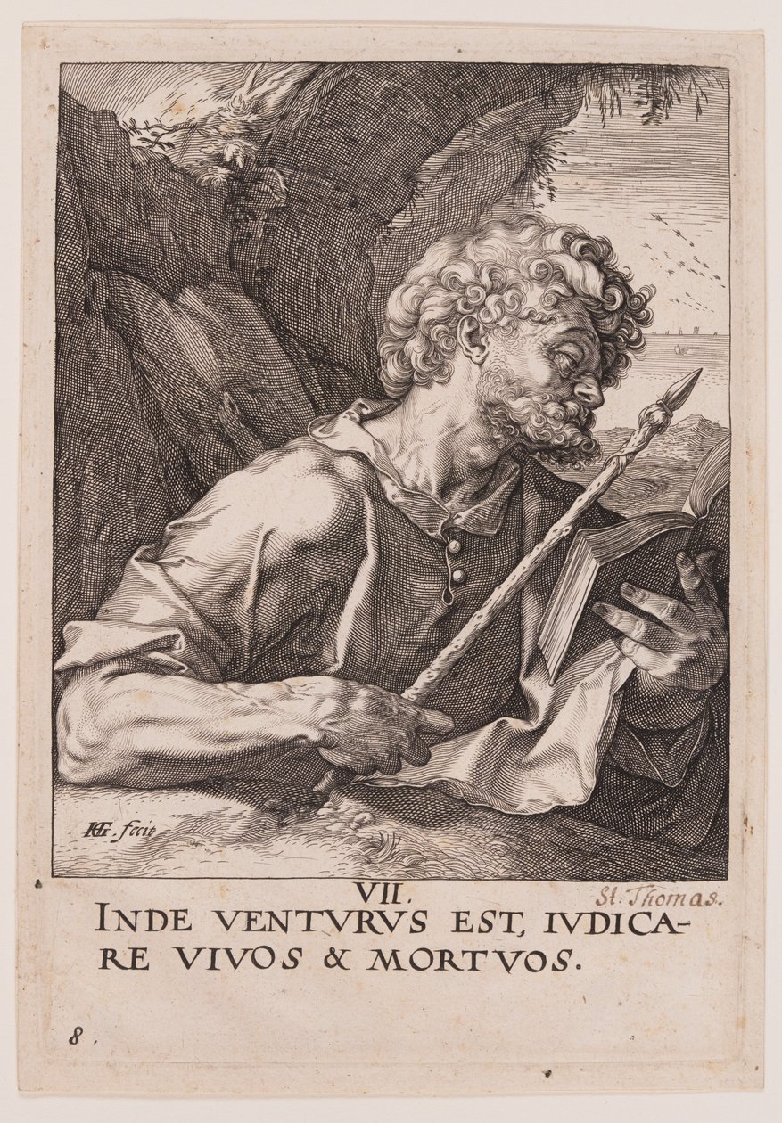 Saint Thomas, du Christ, des Apôtres et de Saint Paul avec le Credo - Hendrick Goltzius