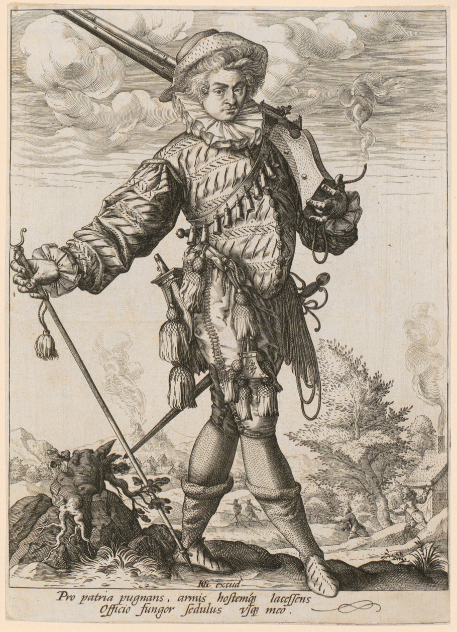 Landsknecht debout, muni d