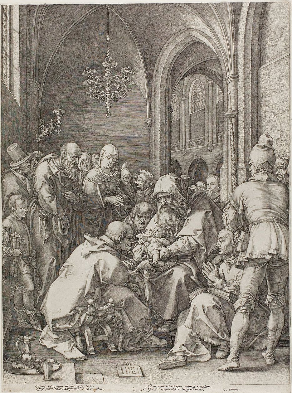 La Circoncision, planche quatre de La Naissance et la Vie Précoce du Christ - Hendrick Goltzius