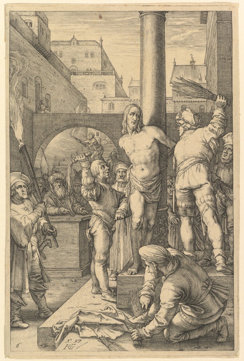 La flagellation, tirée de « La Passion du Christ » - Hendrick Goltzius