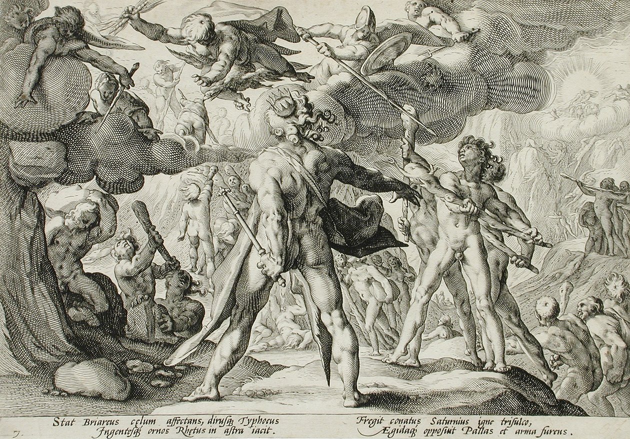 Les géants escaladant les cieux - Hendrick Goltzius