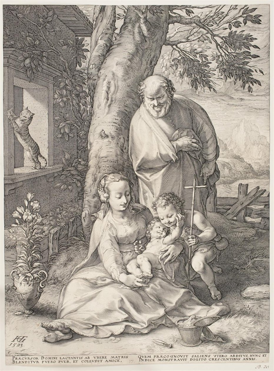 La Sainte Famille avec le jeune Saint Jean-Baptiste - Hendrick Goltzius
