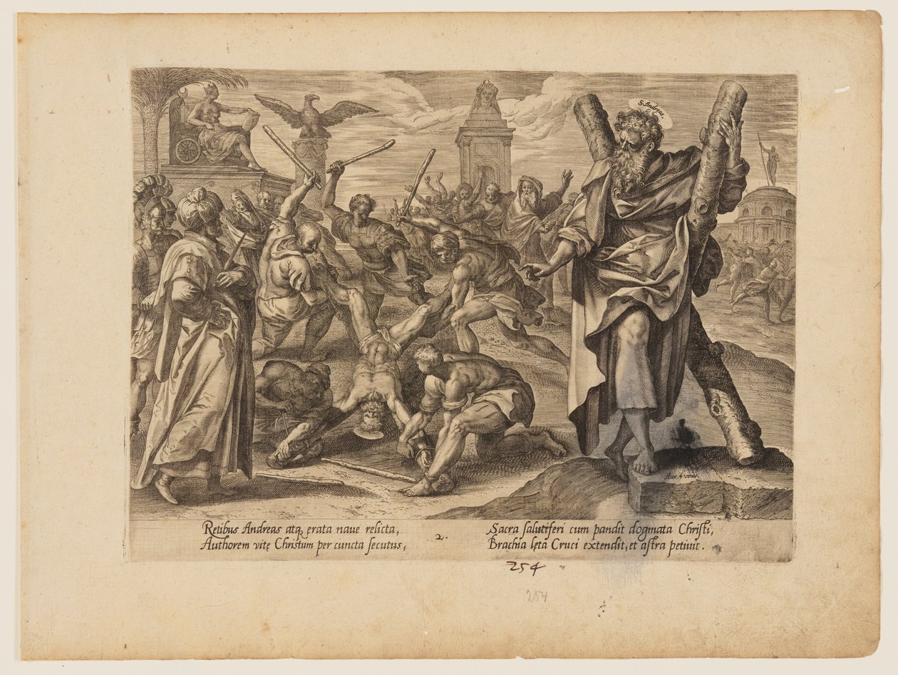 Le martyre de saint André, extrait du Martyre du Christ et des Apôtres - Hendrick Goltzius