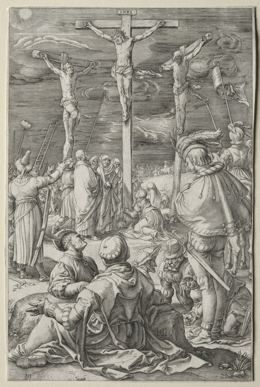 La Passion : Le Christ sur la Croix entre les Deux Voleurs - Hendrick Goltzius