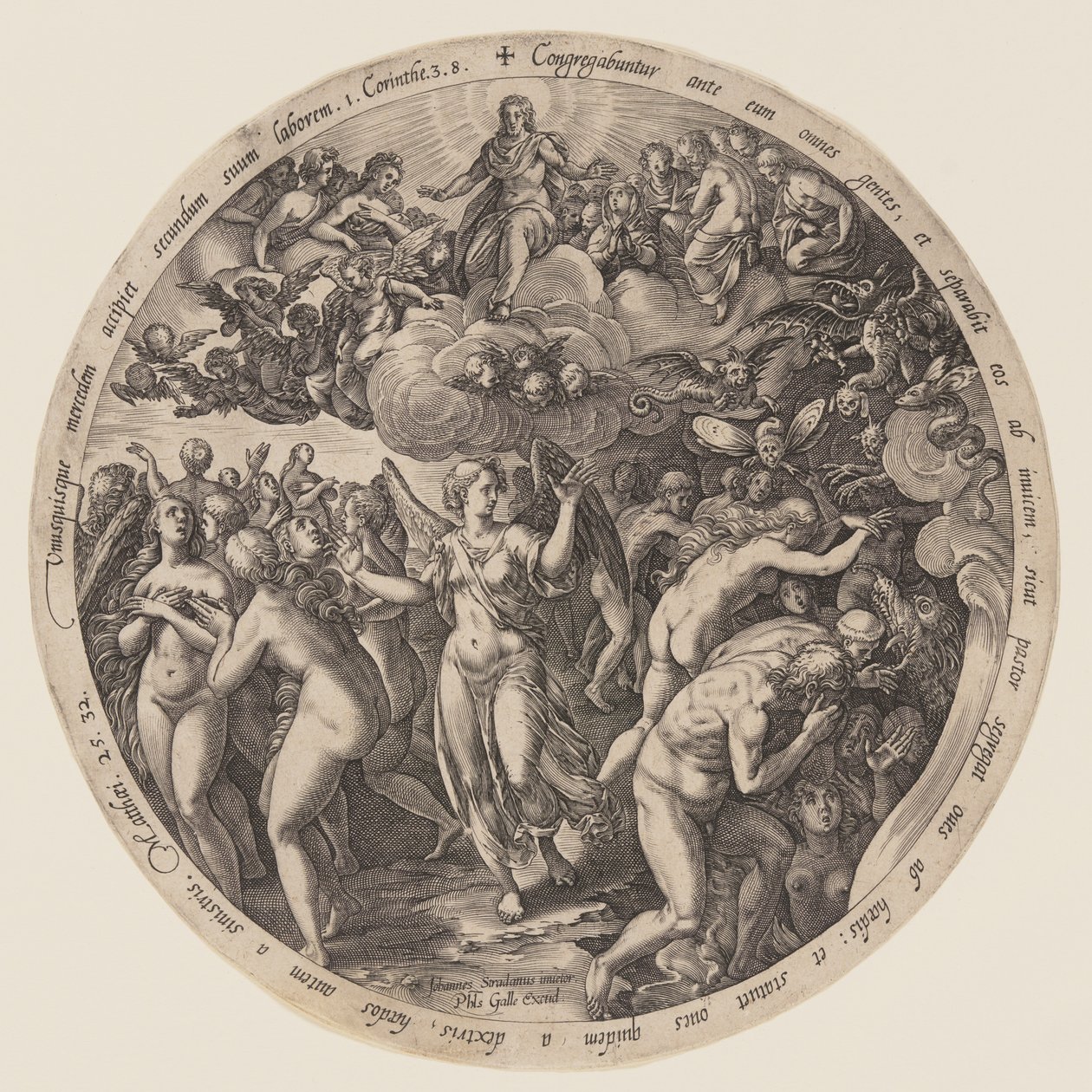 La séparation des bienheureux et des damnés - Hendrick Goltzius