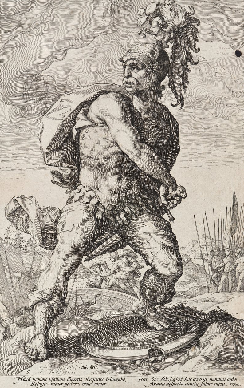 Titus Manlius Torquatus (Héros romains, feuille 5) - Hendrick Goltzius