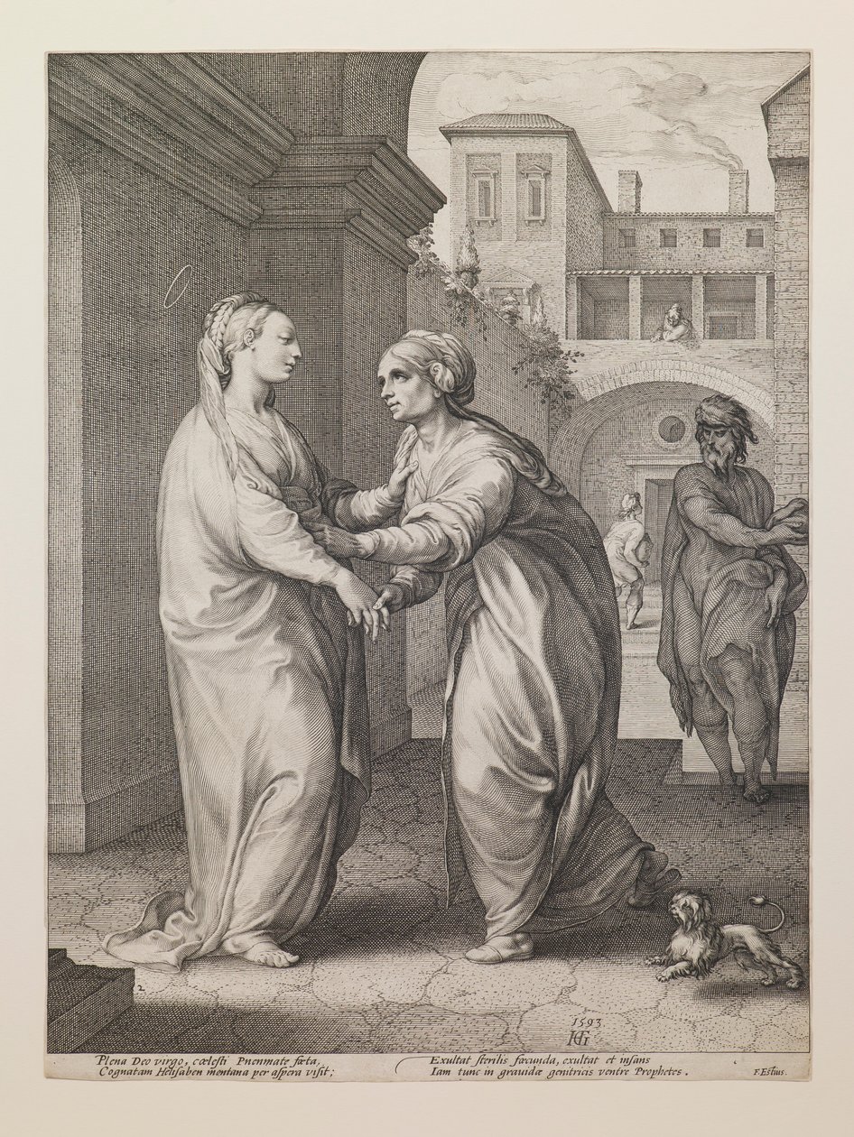 La Visitation, tirée de la série « La Vie de la Vierge » - Hendrick Goltzius