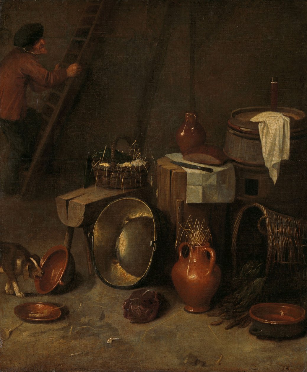 Nature morte dans une étable - Hendrick Potuyl