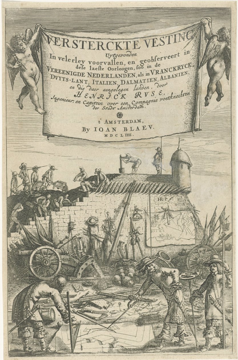 Page de titre pour Henrich Ruse, Versterckte Vesting, 1654 - Hendrick baron van Ruse