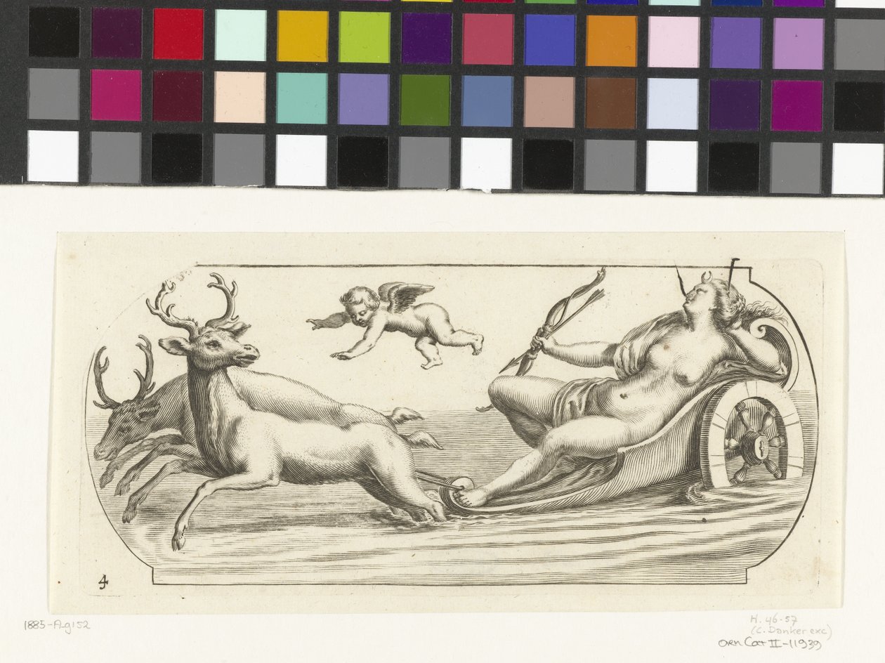 Diane sur un char (Nouveau Livre des Dieux et Déesses de la Marine) - Hendrick de Keyser (I)