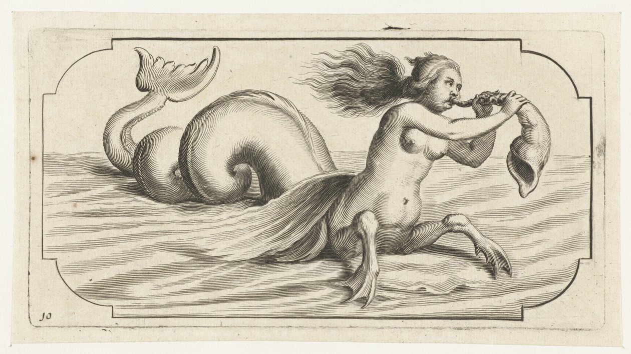 Figure féminine soufflant dans une coquille - Hendrick de Keyser (I)