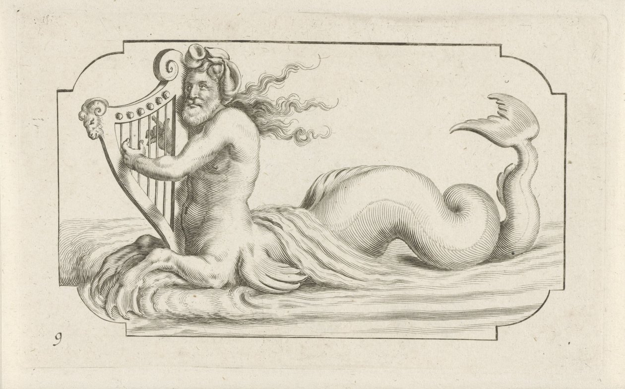 Triton jouant de la harpe - Hendrick de Keyser (I)