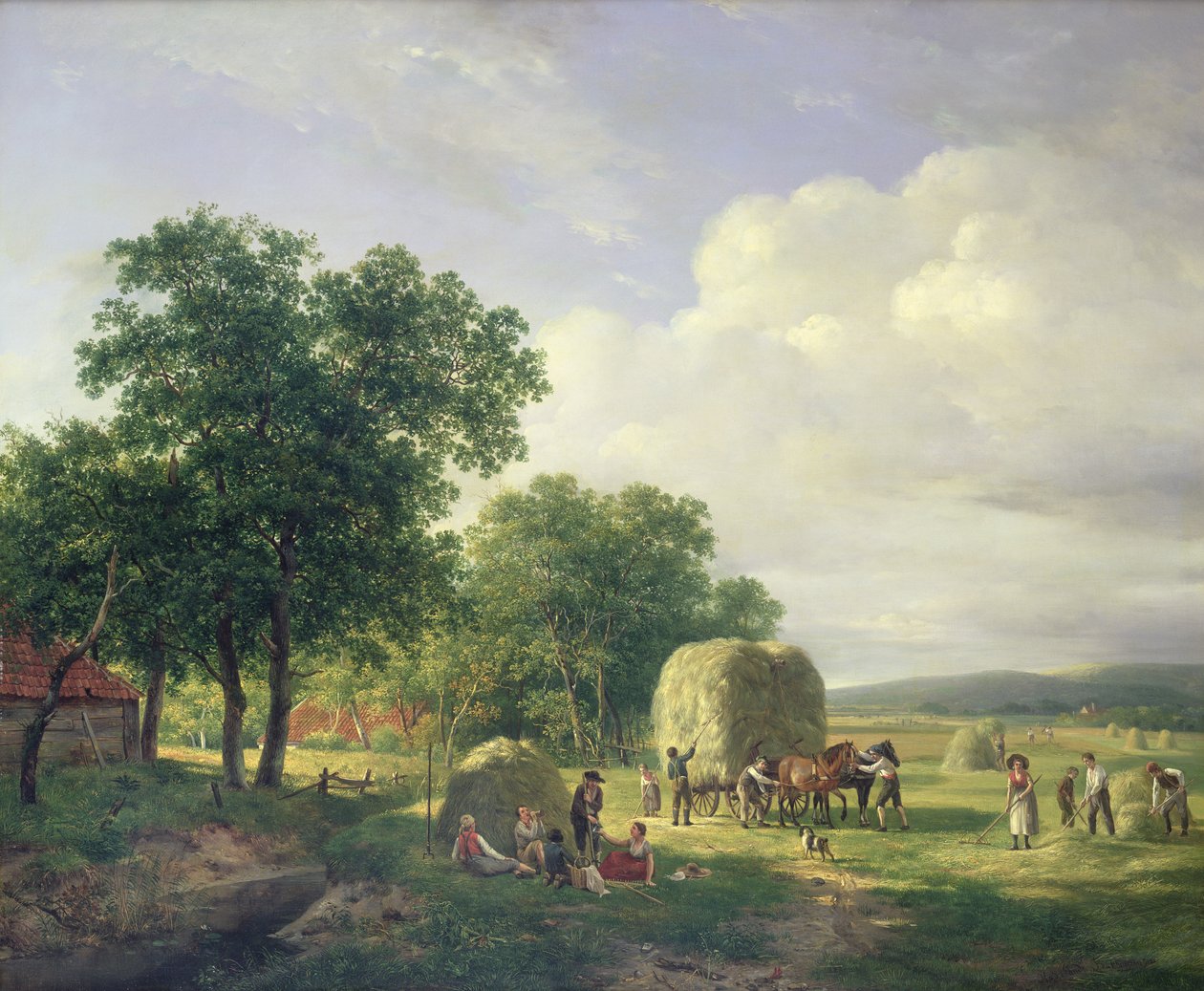 Paysage Boisé avec Faneurs, 1822 - Hendrick van de Sande Bakhuyzen