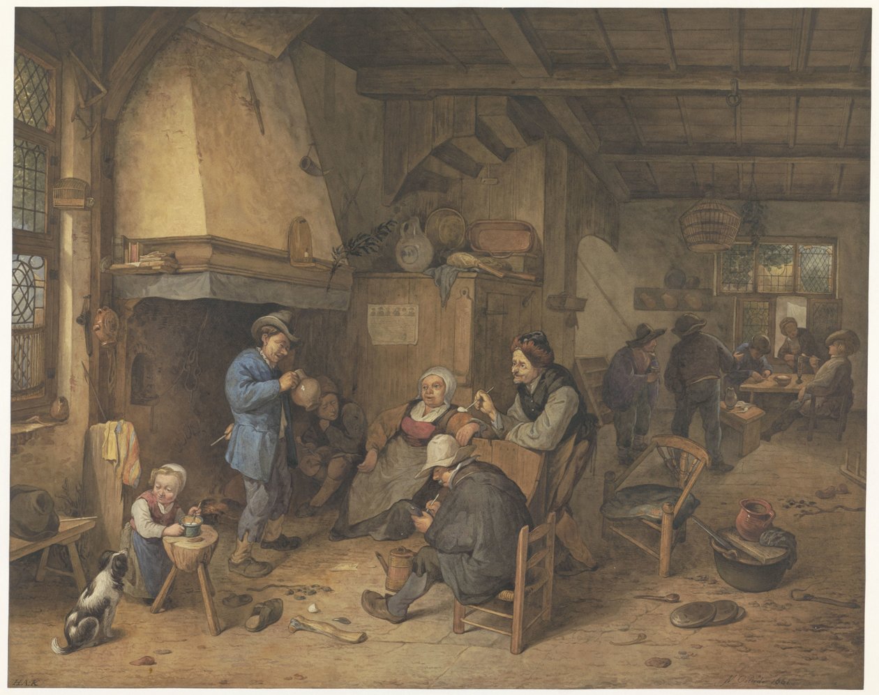 Compagnie de paysans à l
