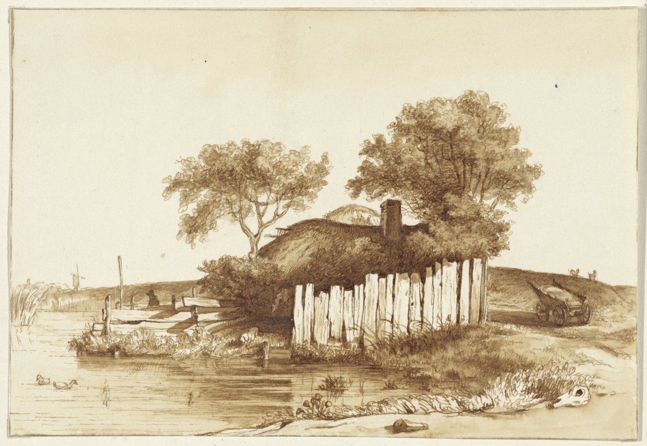 Petite maison avec cour clôturée au bord de l