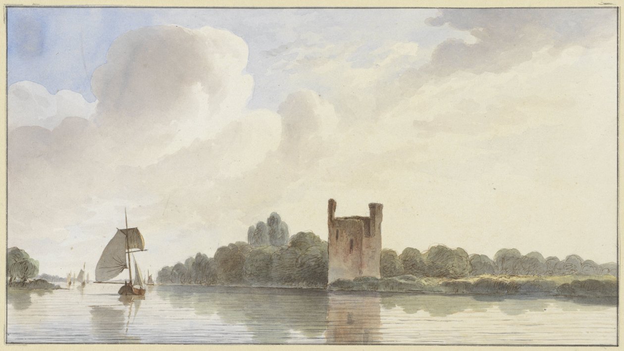 Ruine de la maison de Merwede près de Dordrecht sur la Meuse - Hendrik Abraham Klinkhamer