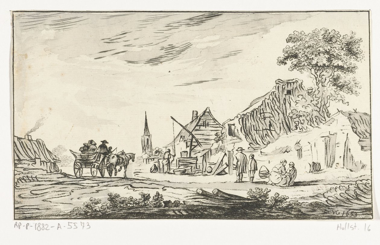 Vue de village - Hendrik Busserus