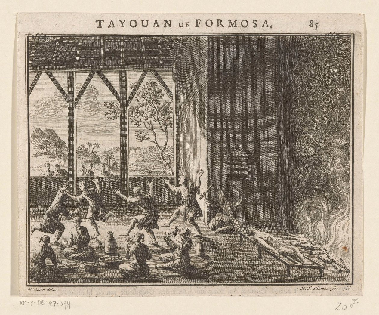 Partie du rituel funéraire des habitants de Formose - Hendrik Frans Diamaer